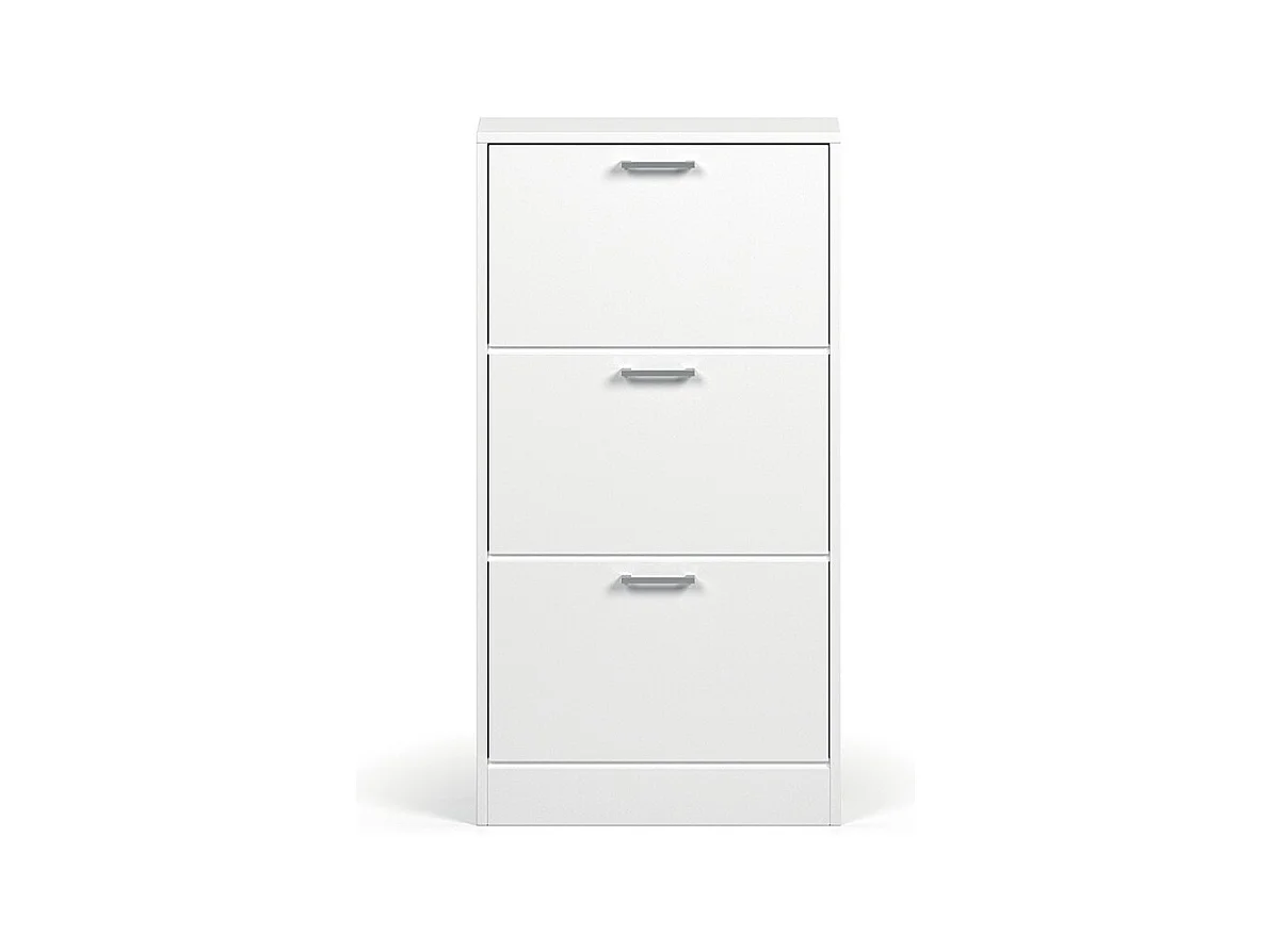 Meuble à chaussures vertical ERA – 3 tiroirs – Blanc brillant