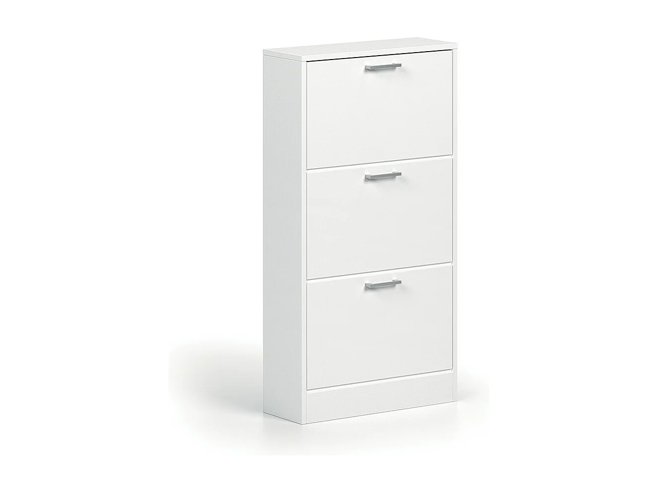 Meuble à chaussures vertical ERA – 3 tiroirs – Blanc brillant