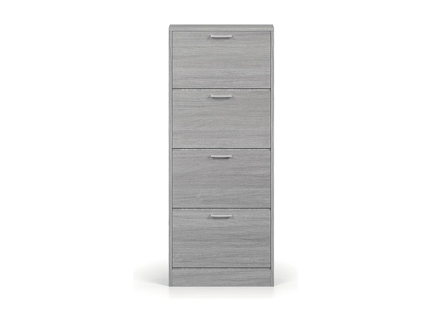 Verticale schoenenkast ERA, 4 laden in grijs eiken kleur