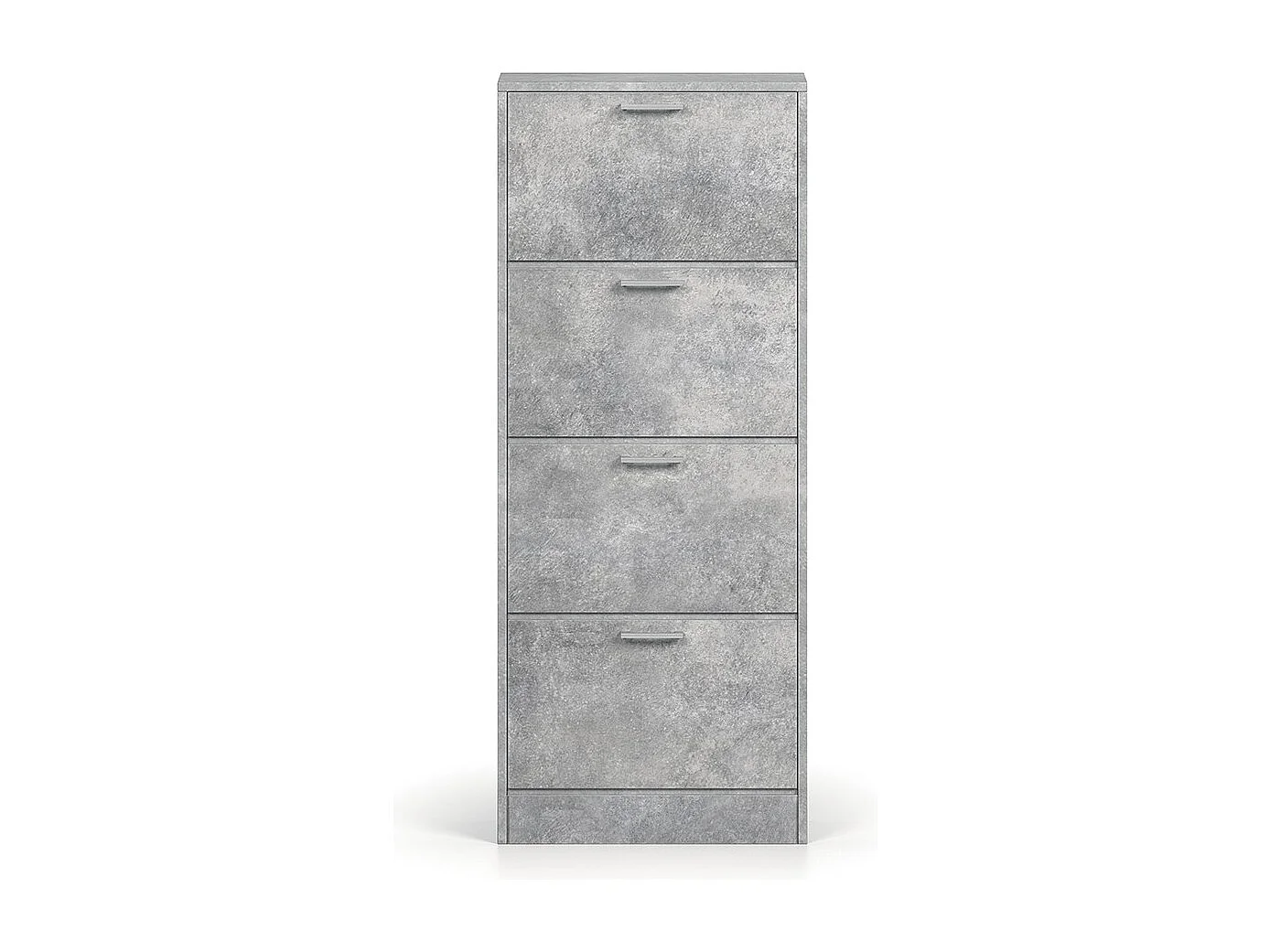Verticale schoenenkast ERA, 4 lades in betongrijs kleur