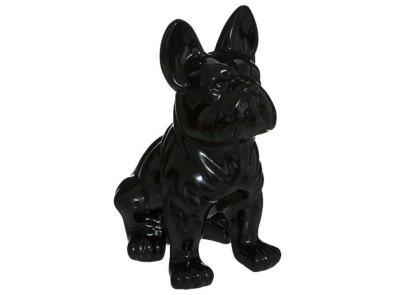 Statuette Déco "Bulldog" 22cm Noir