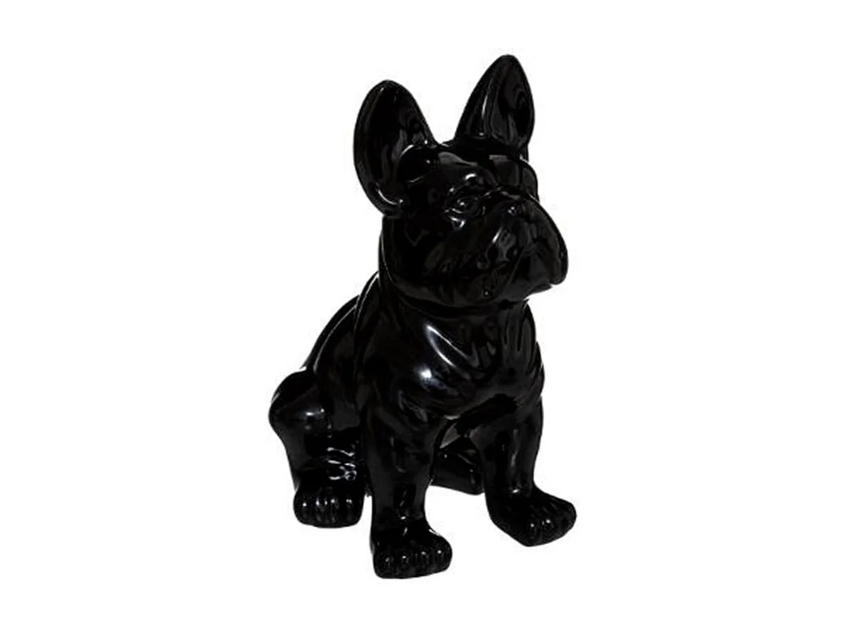Statuette Déco "Bulldog" 22cm Noir