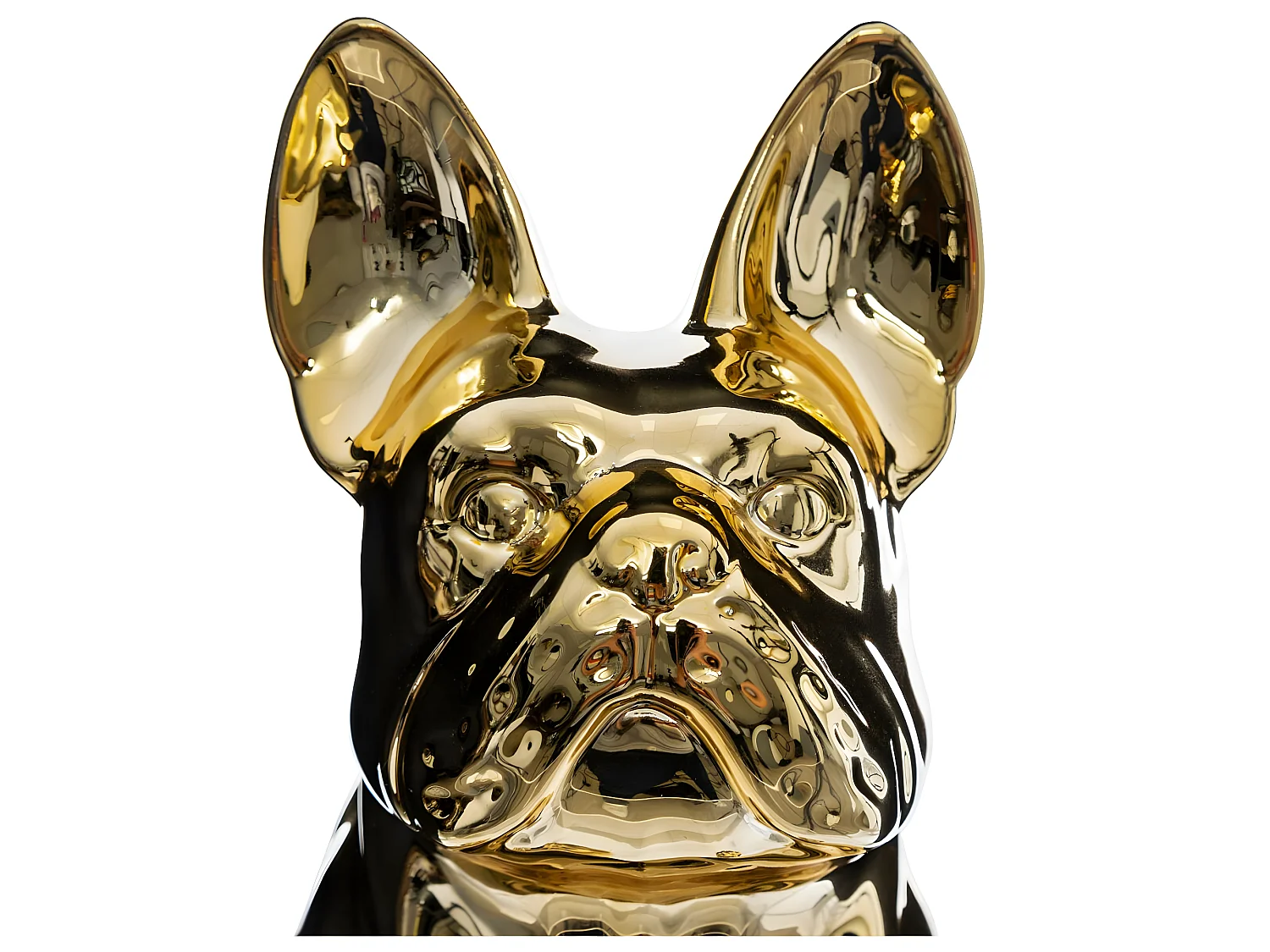 Statuette Déco Design "Bulldog" 22cm Or