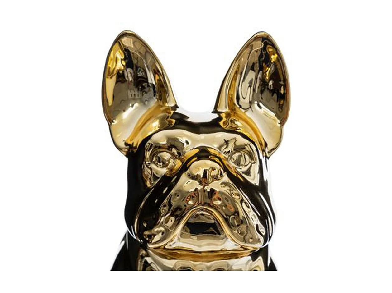 Statuette Déco Design "Bulldog" 22cm Or