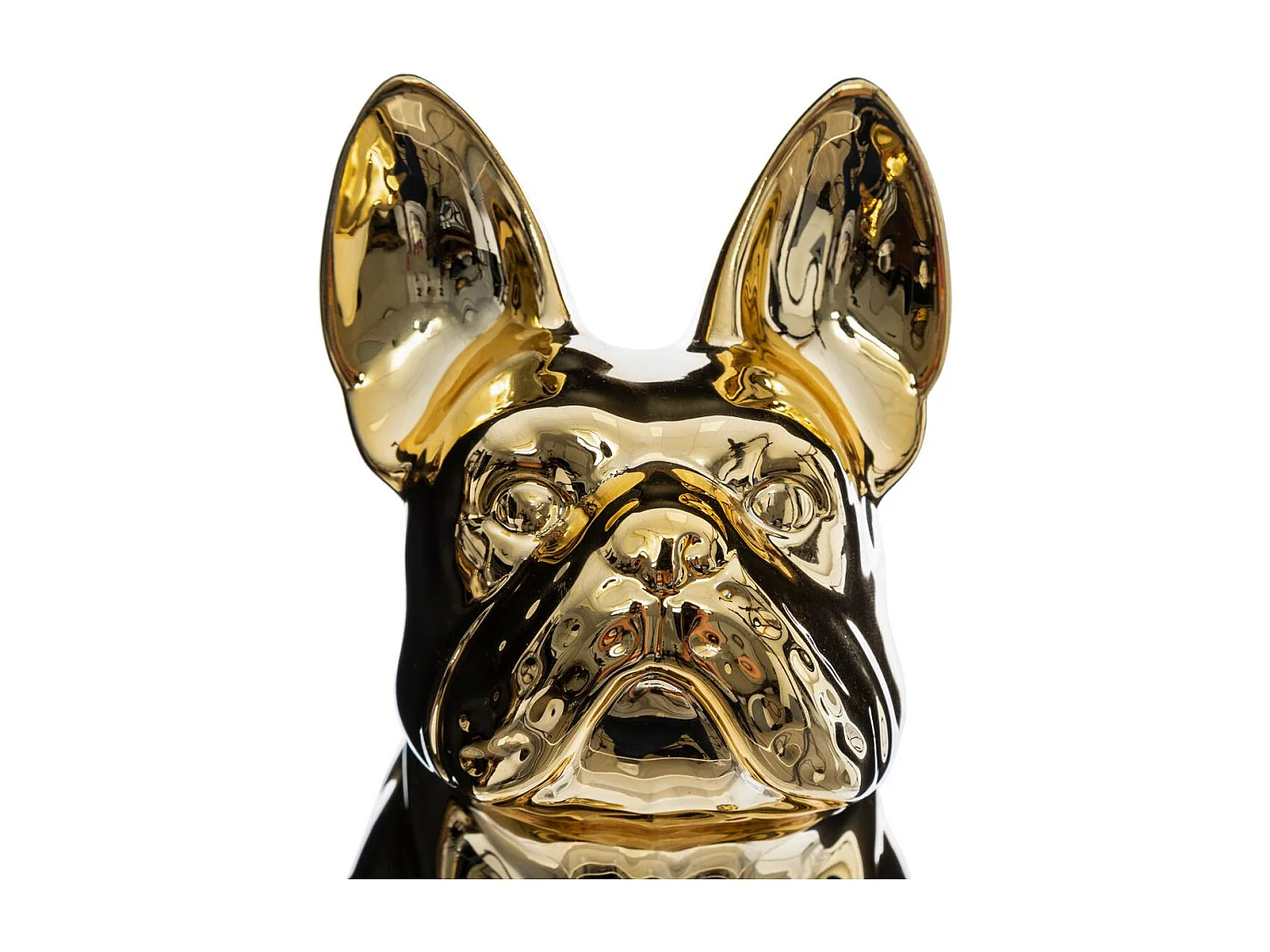 Statuette Déco Design "Bulldog" 22cm Or