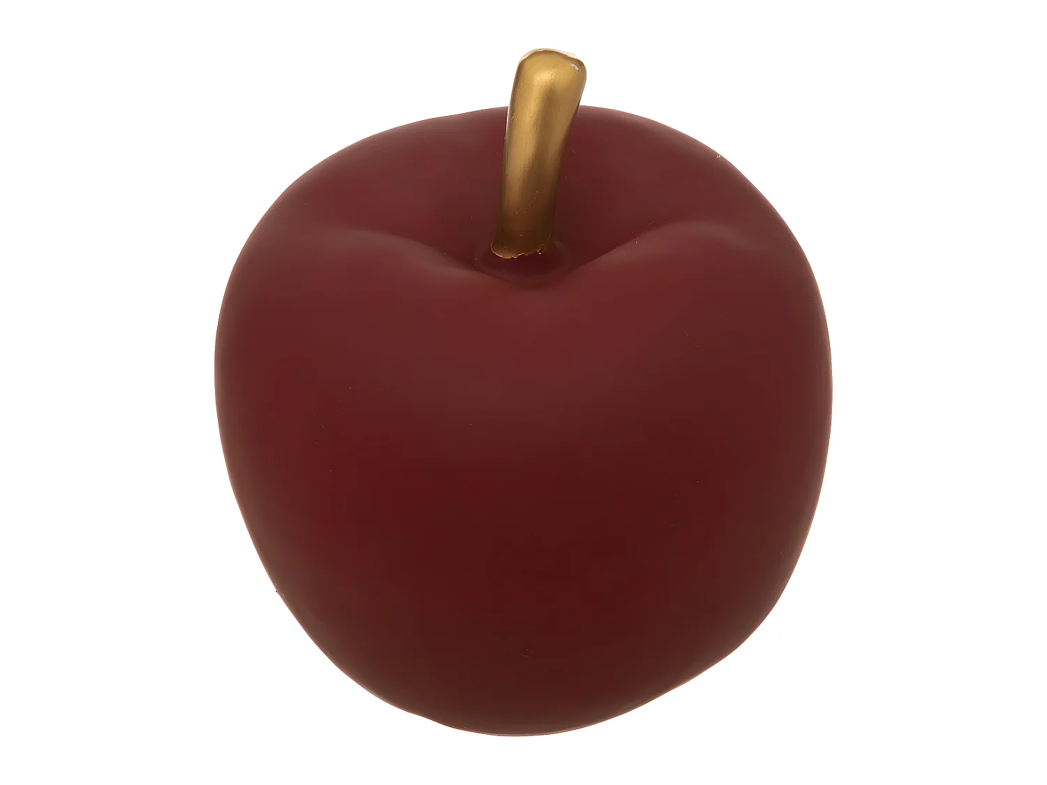 Pomme décorative en Céramique Rouge  D. 12,5 x H. 13 cm
