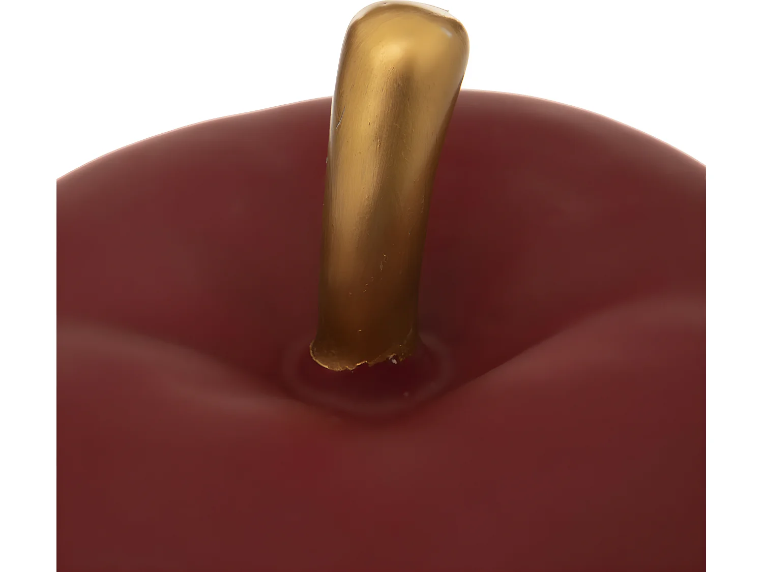 Pomme décorative en Céramique Rouge  D. 12,5 x H. 13 cm