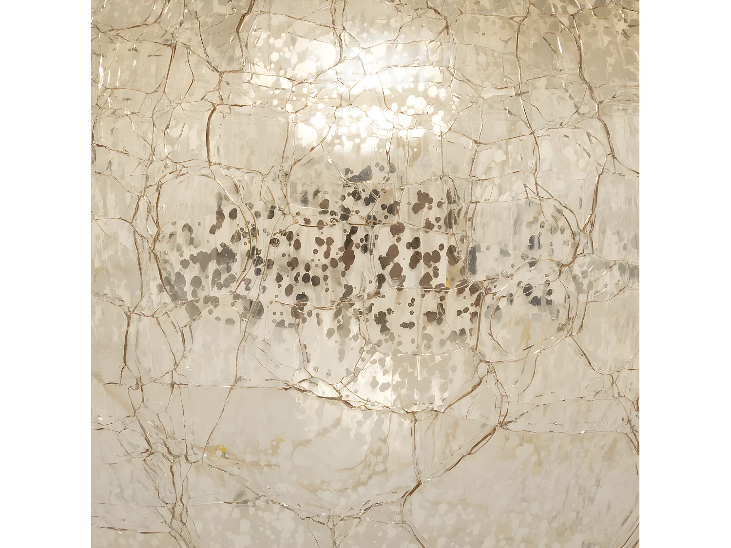 Pomme déco Lumineuse à LED en verre craquelé D. 15,7 x H. 18,5 cm