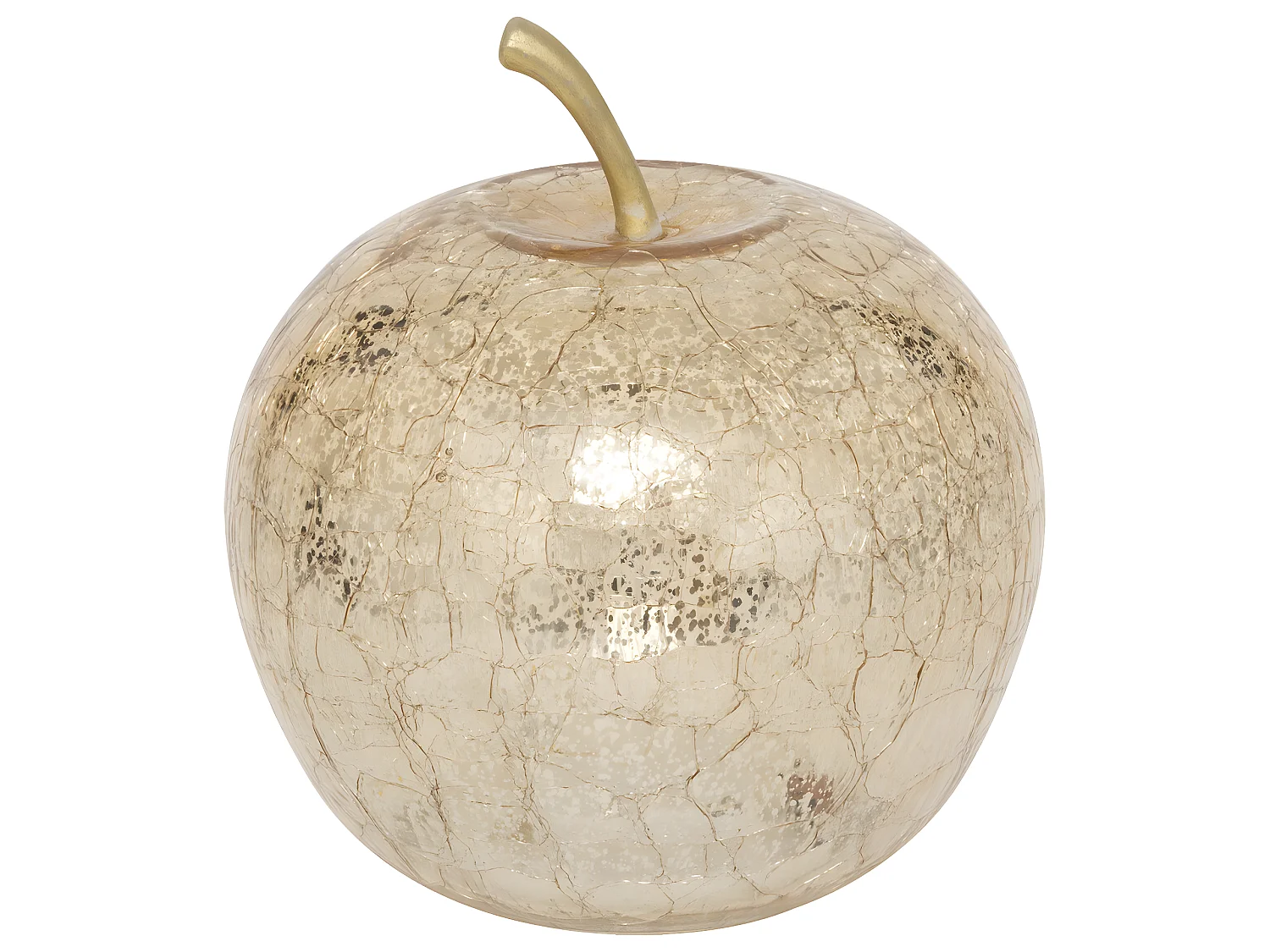 Pomme déco Lumineuse à LED en verre craquelé D. 15,7 x H. 18,5 cm