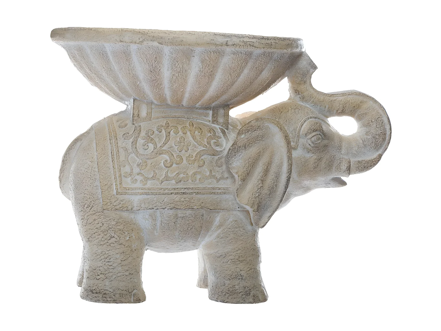 Statuette Déco "Éléphant" 38cm Blanc