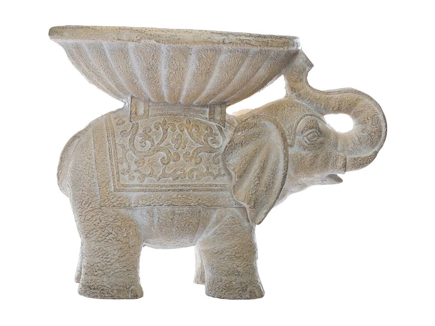 Statuette Déco "Éléphant" 38cm Blanc