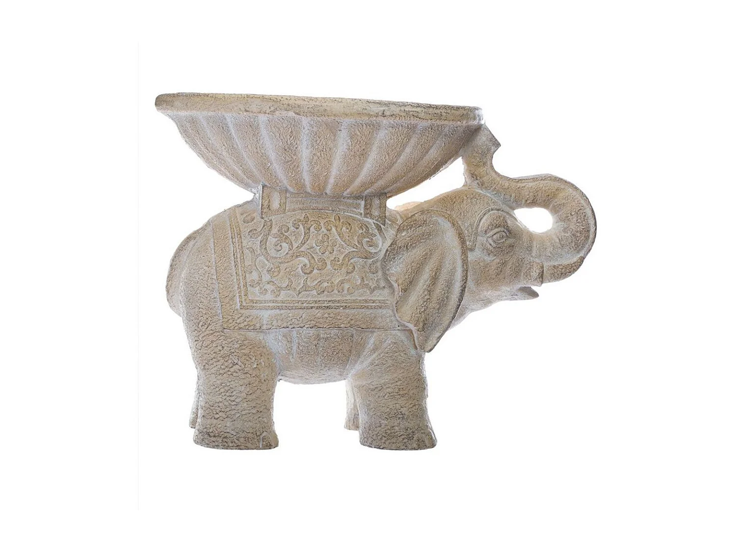 Statuette Déco "Éléphant" 38cm Blanc
