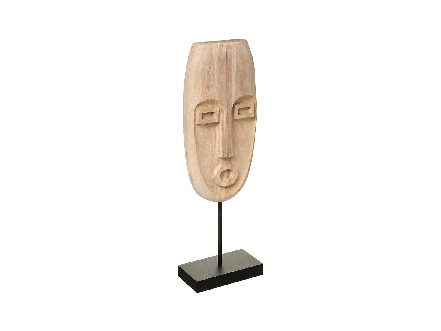 Masque à Poser en Bois "Safari" 47cm Naturel