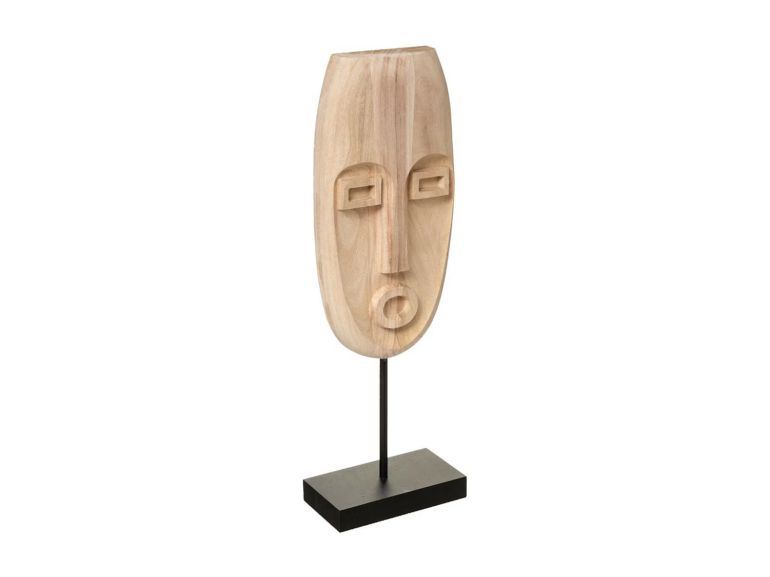 Masque à Poser en Bois "Safari" 47cm Naturel