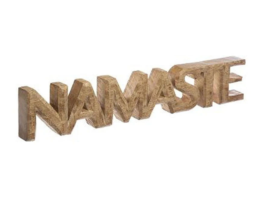 Mot à Poser en Bois "Namaste" 56cm Marron