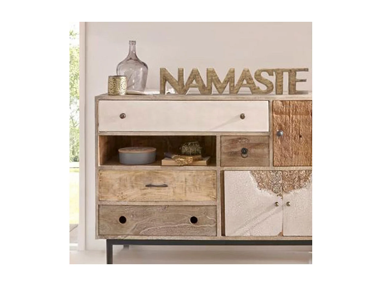 Mot à Poser en Bois "Namaste" 56cm Marron