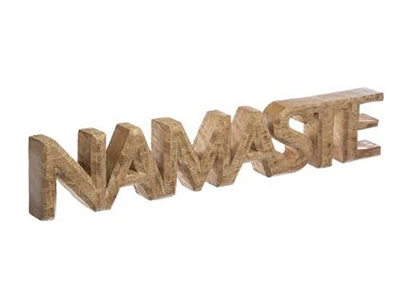Mot à Poser en Bois "Namaste" 56cm Marron