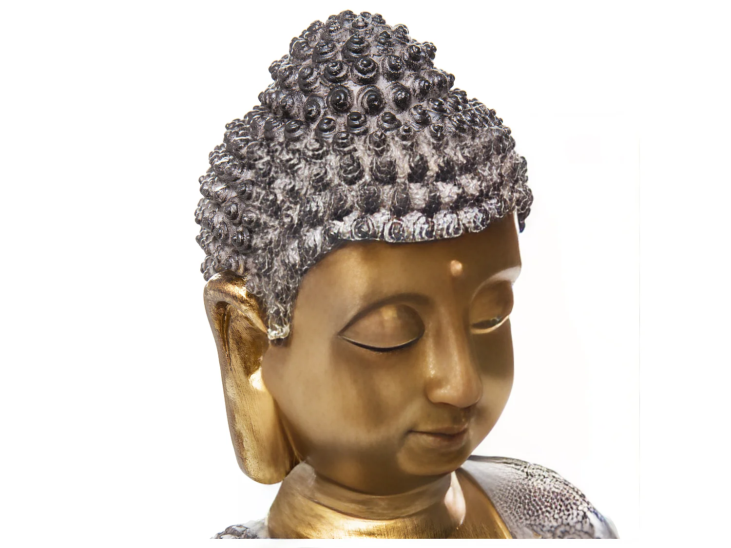 Bouddha & Photophore "Vintage" 37cm Marron