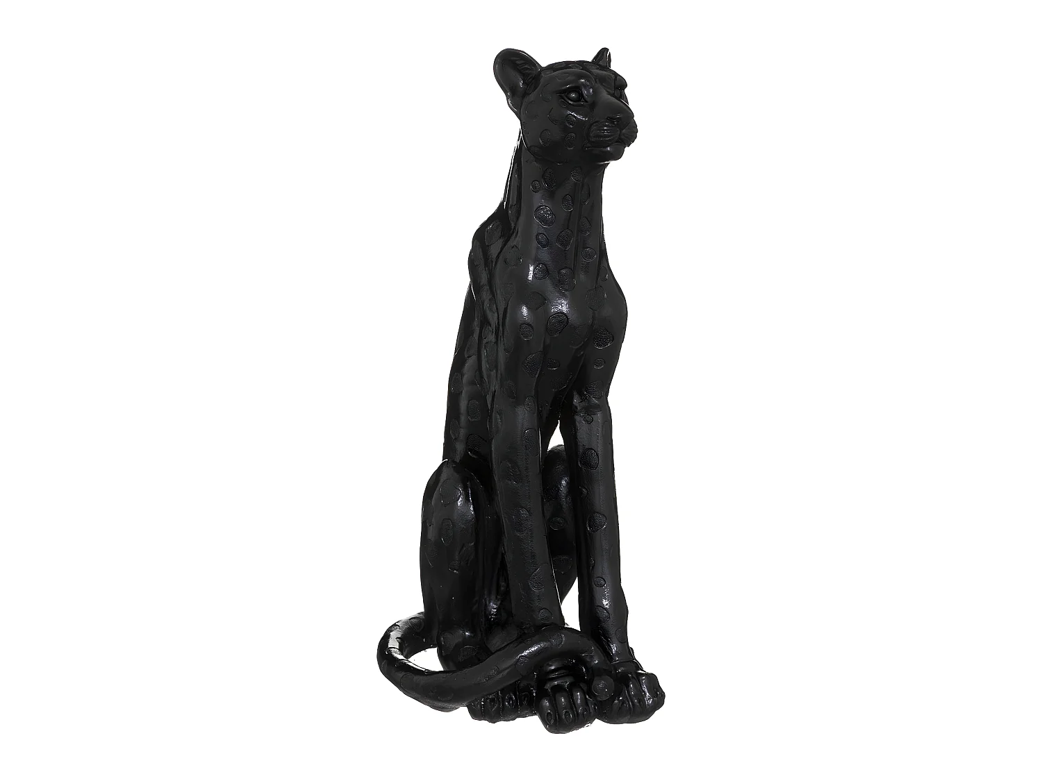 Statuette Déco Léopard "Artif" 90cm Noir