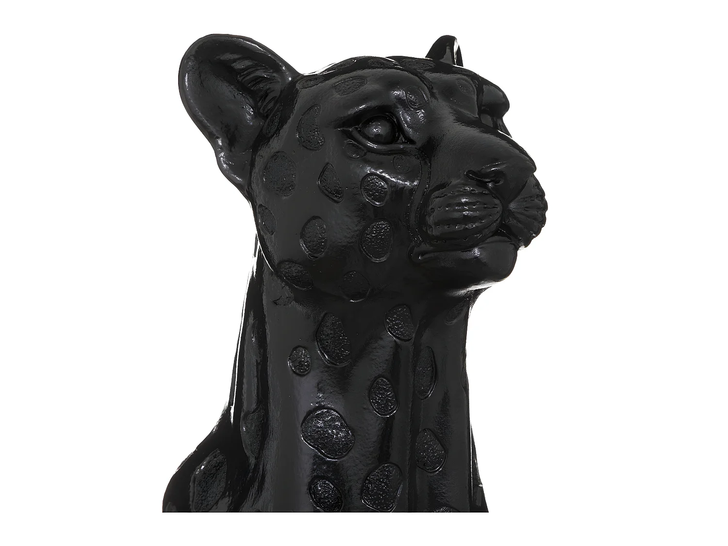 Statuette Déco Léopard "Artif" 90cm Noir