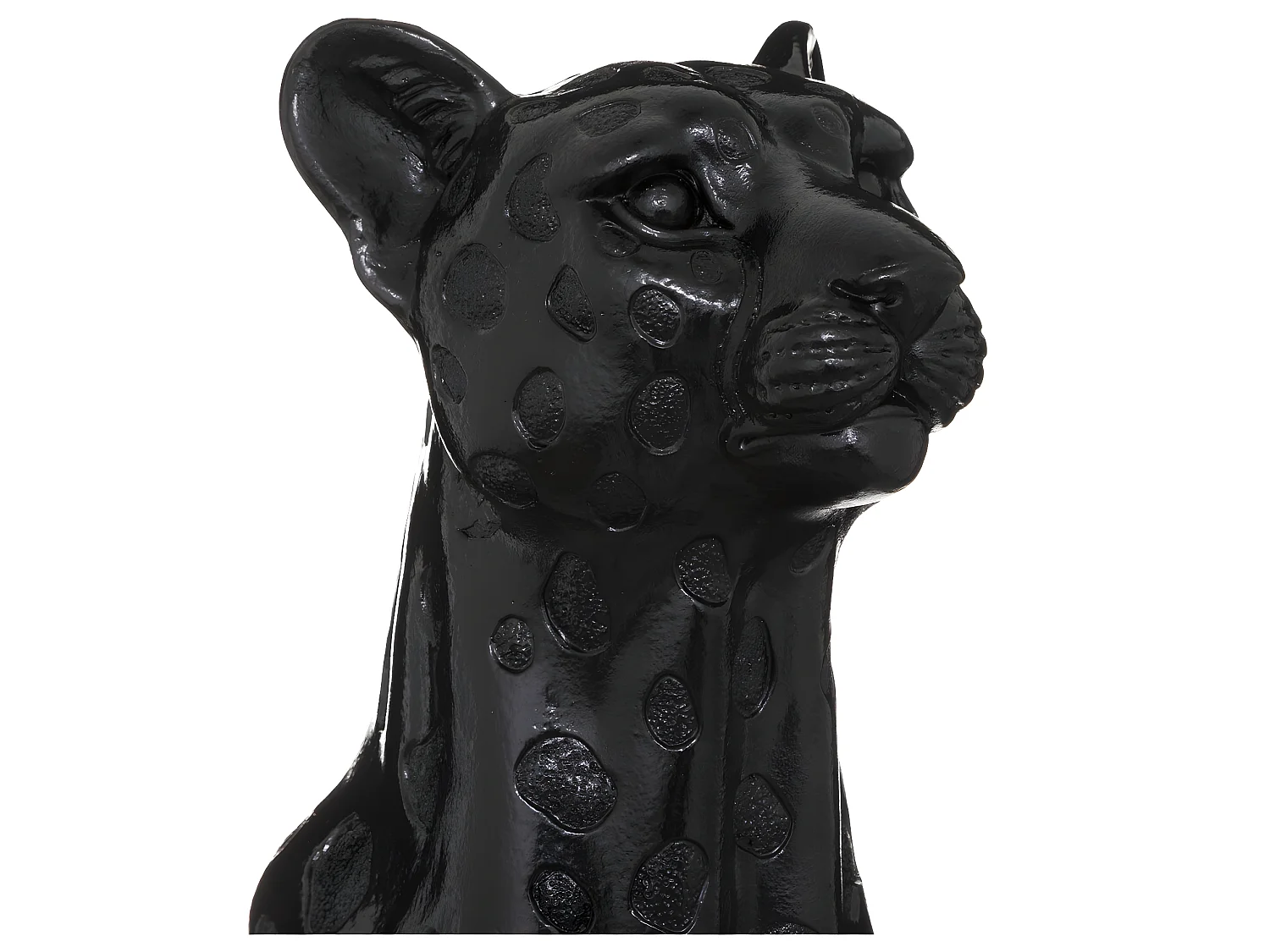 Statuette Déco Léopard "Artif" 90cm Noir