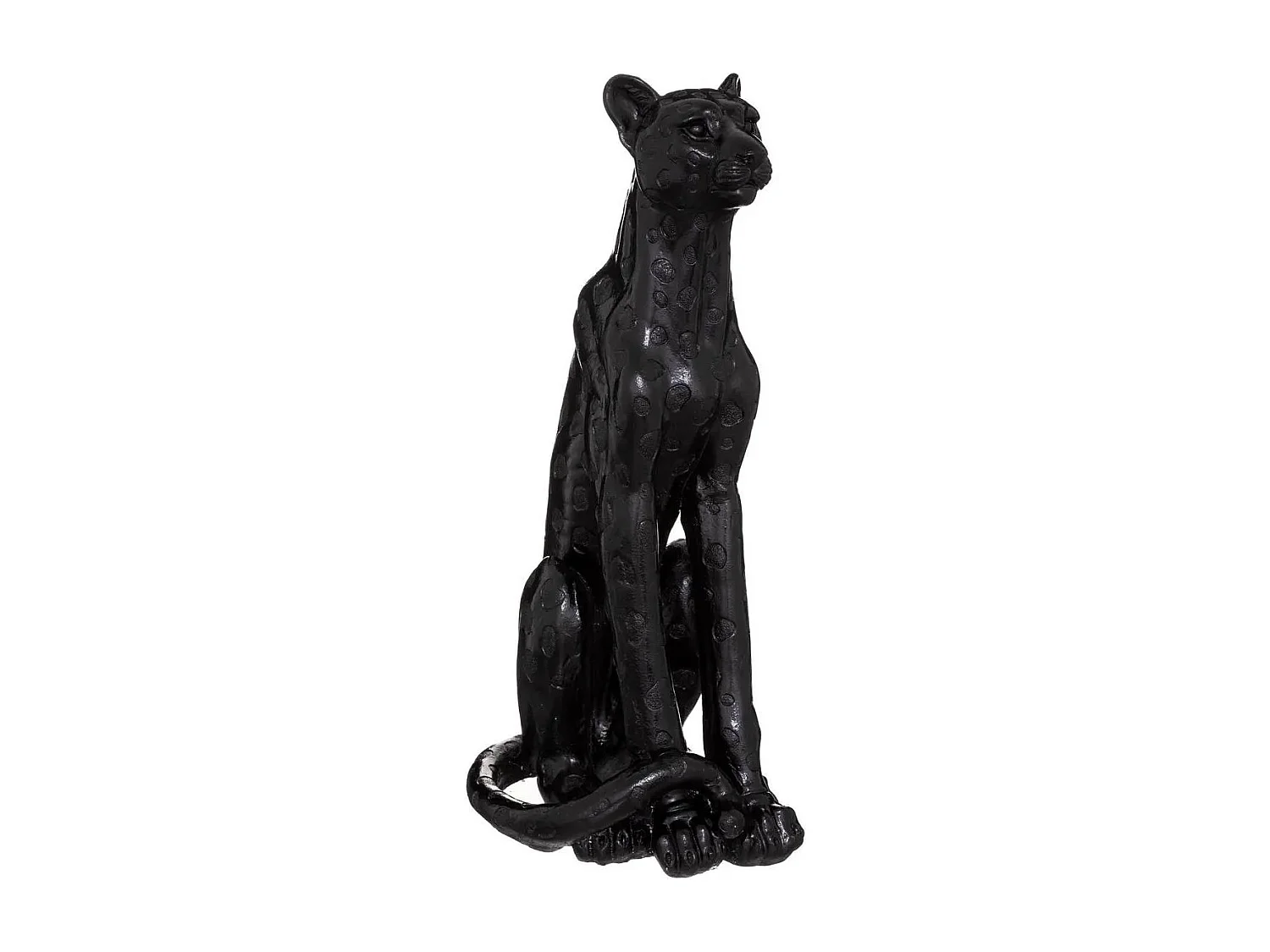 Statuette Déco Léopard "Artif" 90cm Noir