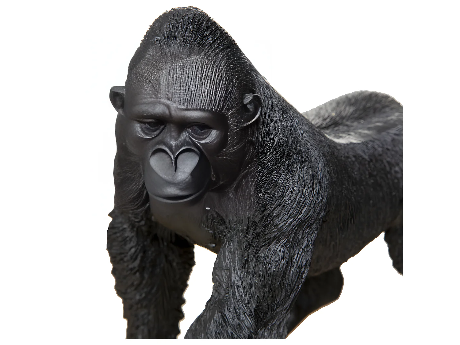 Statuette Déco "Gorille en Mouvement" 22cm Noir