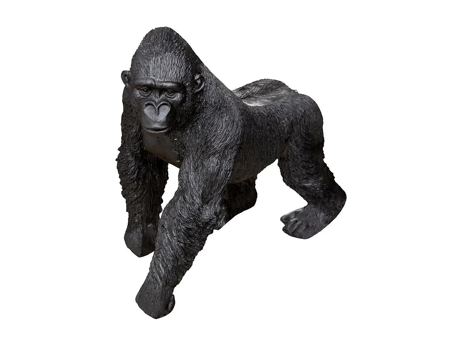 Statuette Déco "Gorille en Mouvement" 22cm Noir
