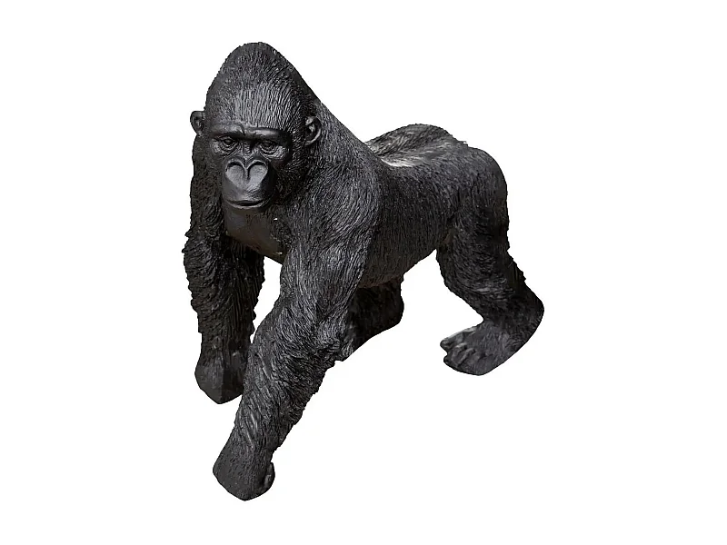 Statuette Déco "Gorille en Mouvement" 22cm Noir