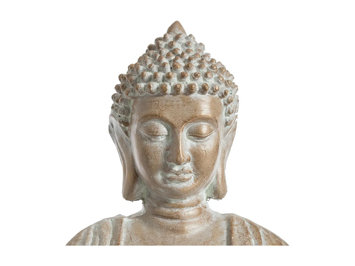 Statue Déco "Bouddha Blanchi" 39cm Beige