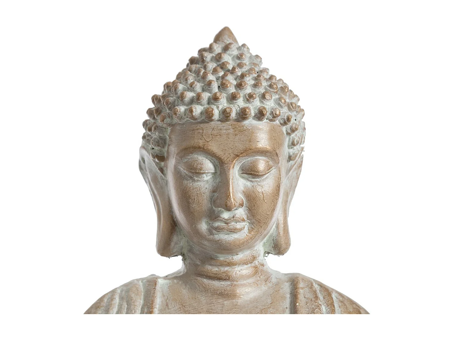 Statue Déco "Bouddha Blanchi" 39cm Beige