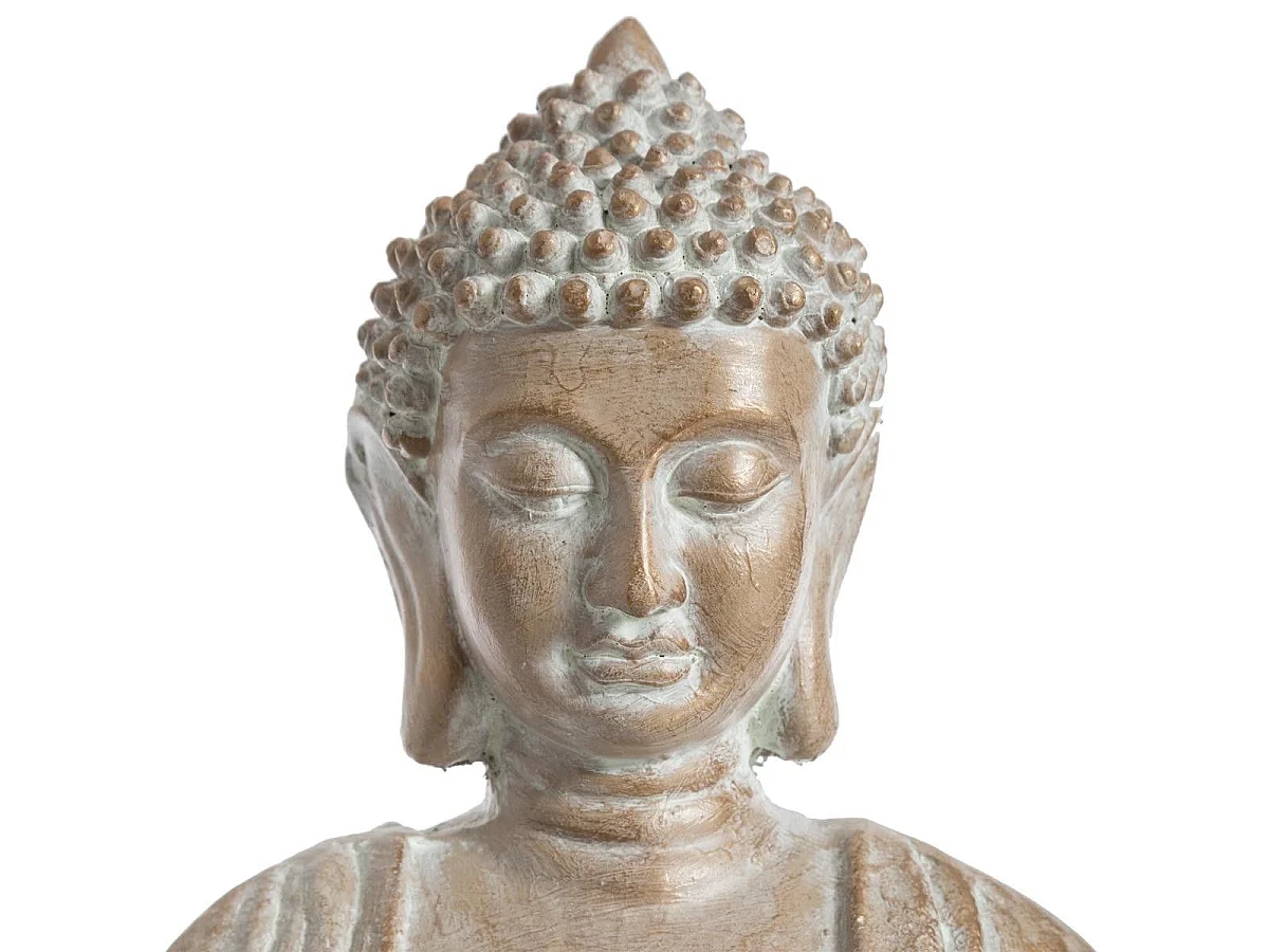 Statue Déco "Bouddha Blanchi" 39cm Beige