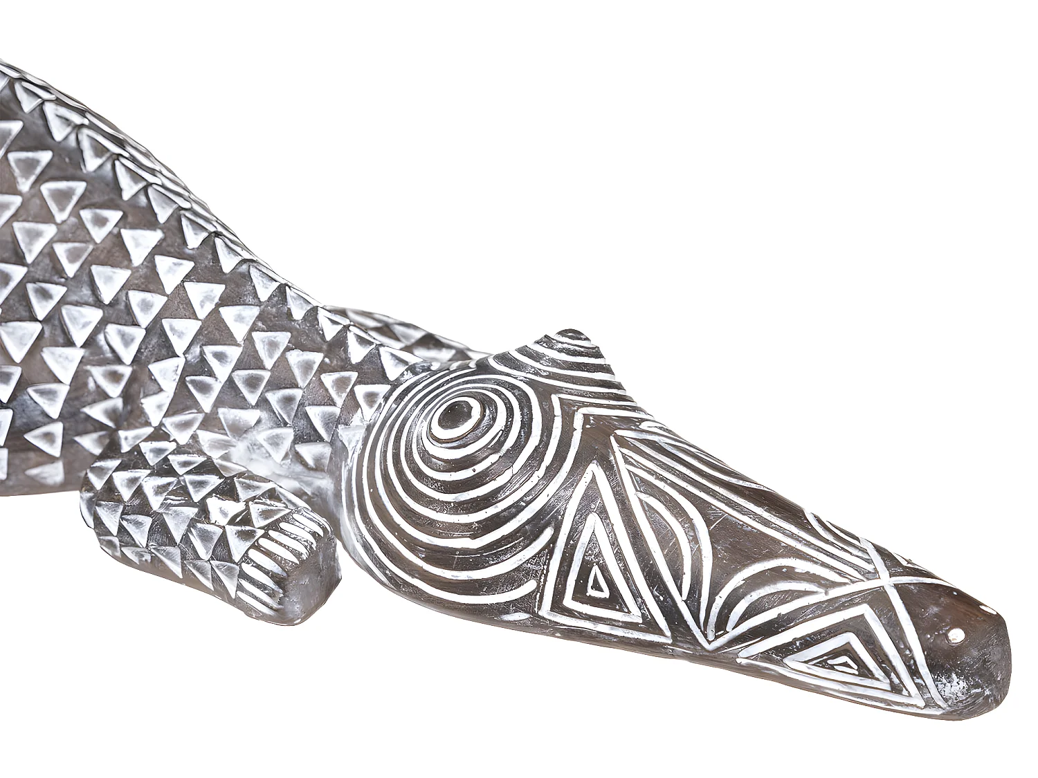 Statue Déco "Tropique Australe" 44cm Noir & Blanc