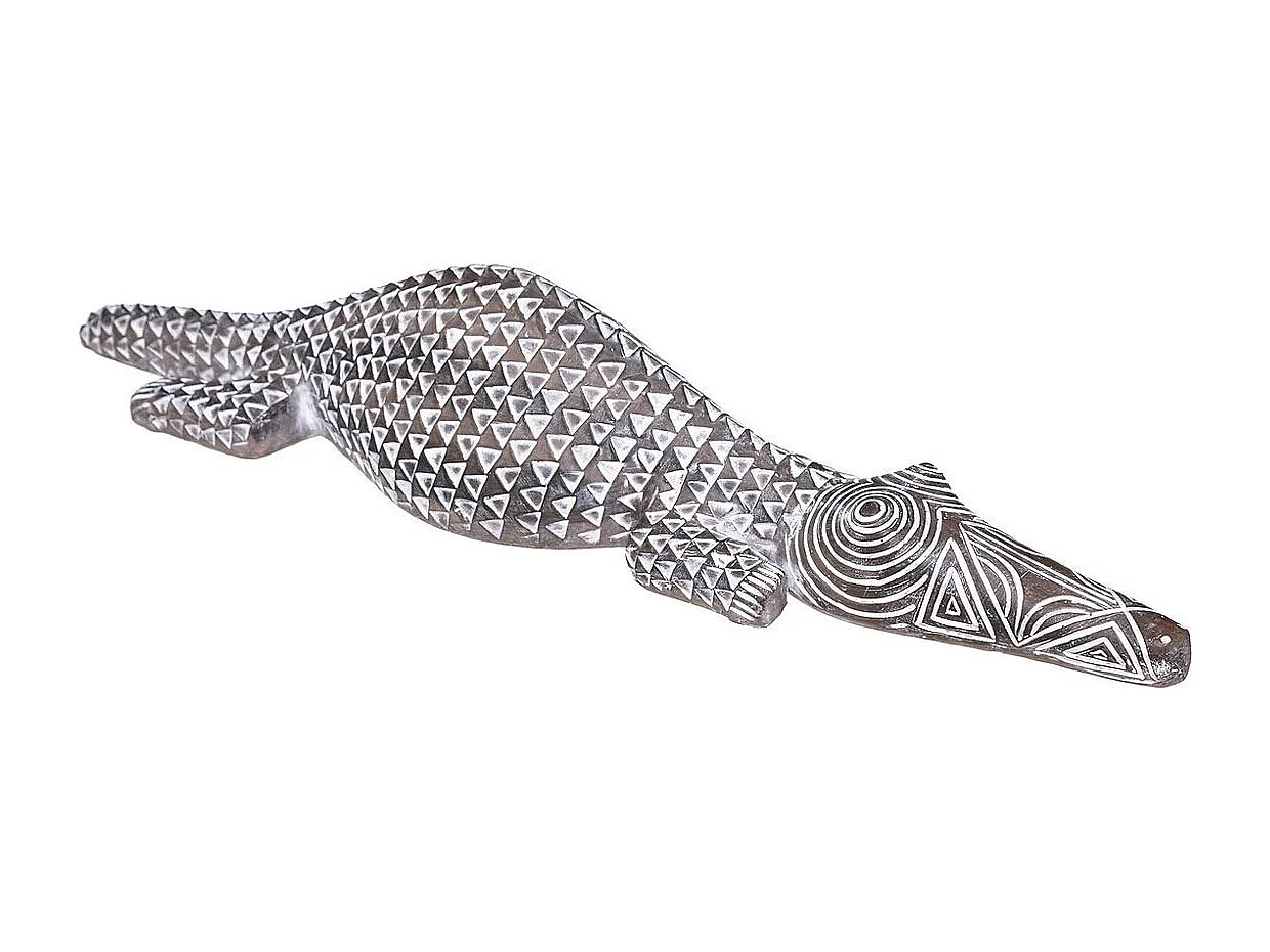 Statue Déco "Tropique Australe" 44cm Noir & Blanc