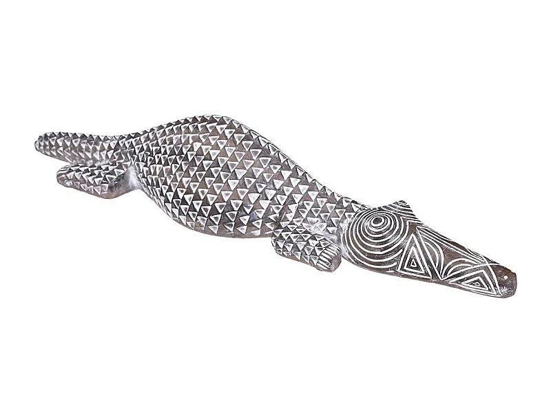 Statue Déco "Tropique Australe" 44cm Noir & Blanc