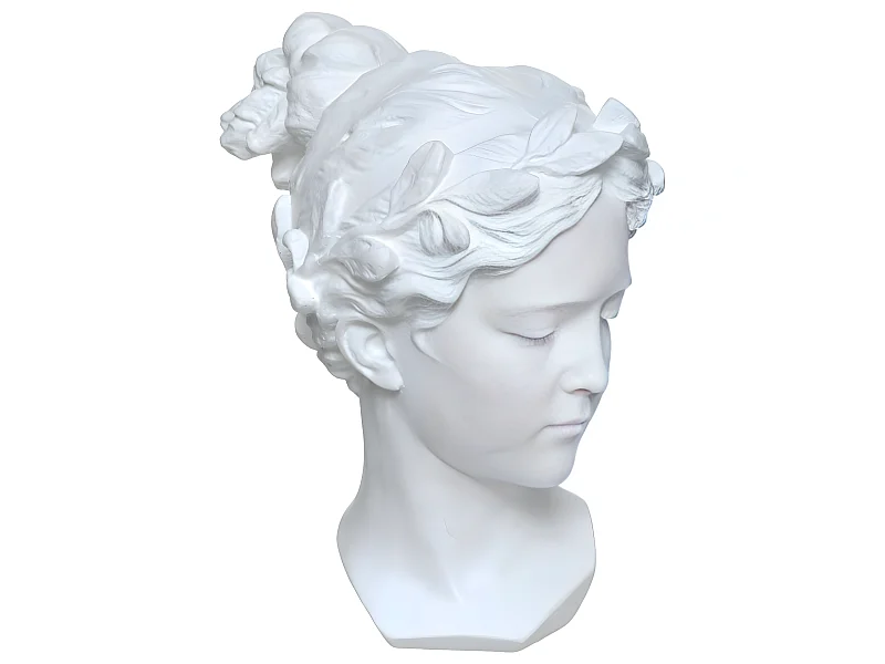 Statuette Déco "Tête Venus" 26cm Blanc