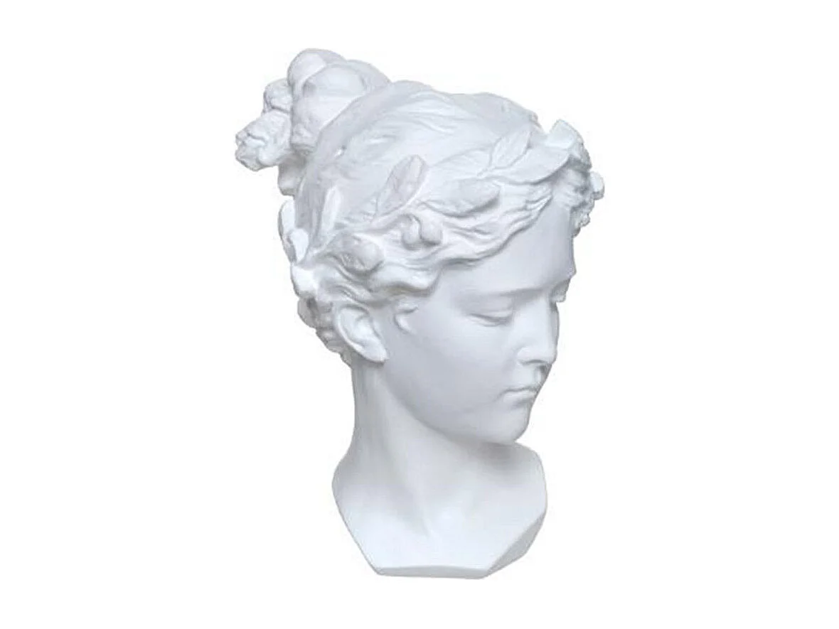 Statuette Déco "Tête Venus" 26cm Blanc