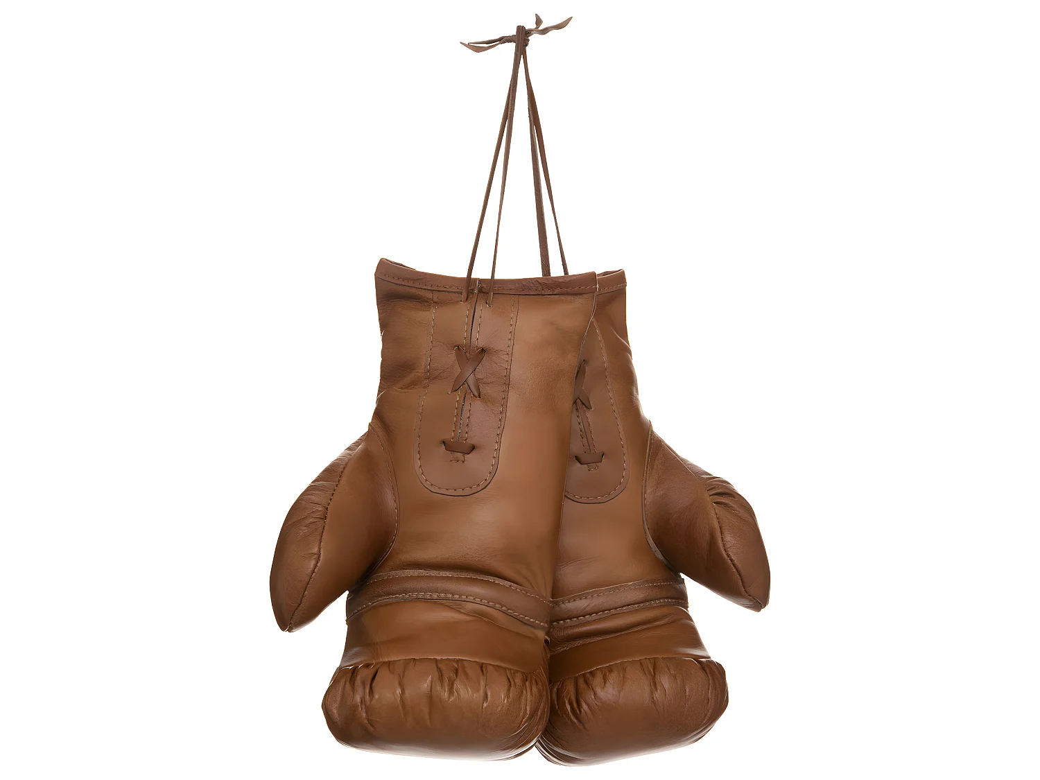 Gants de Boxe en Cuir "Loft" 25cm Marron Caramel