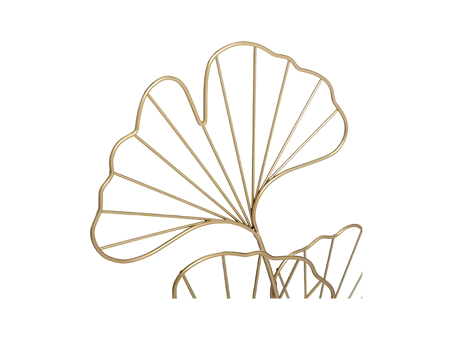 Décoration à Poser "Feuilles Ginko" 56cm Or