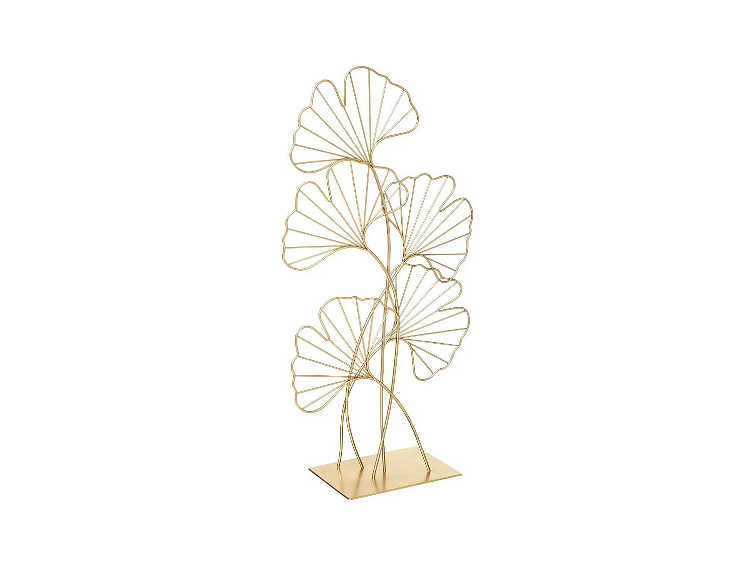 Décoration à Poser "Feuilles Ginko" 56cm Or