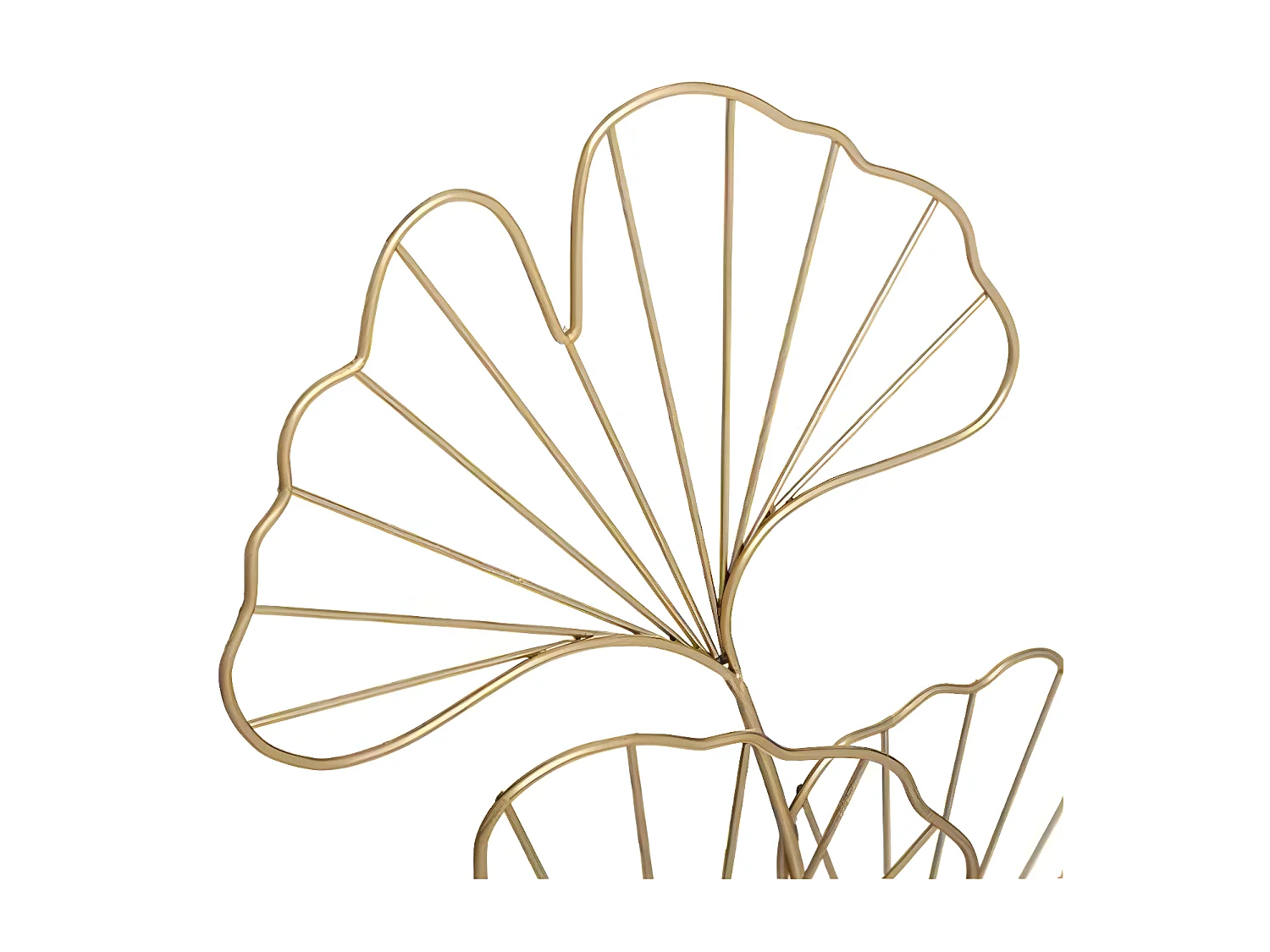 Décoration à Poser "Feuilles Ginko" 56cm Or