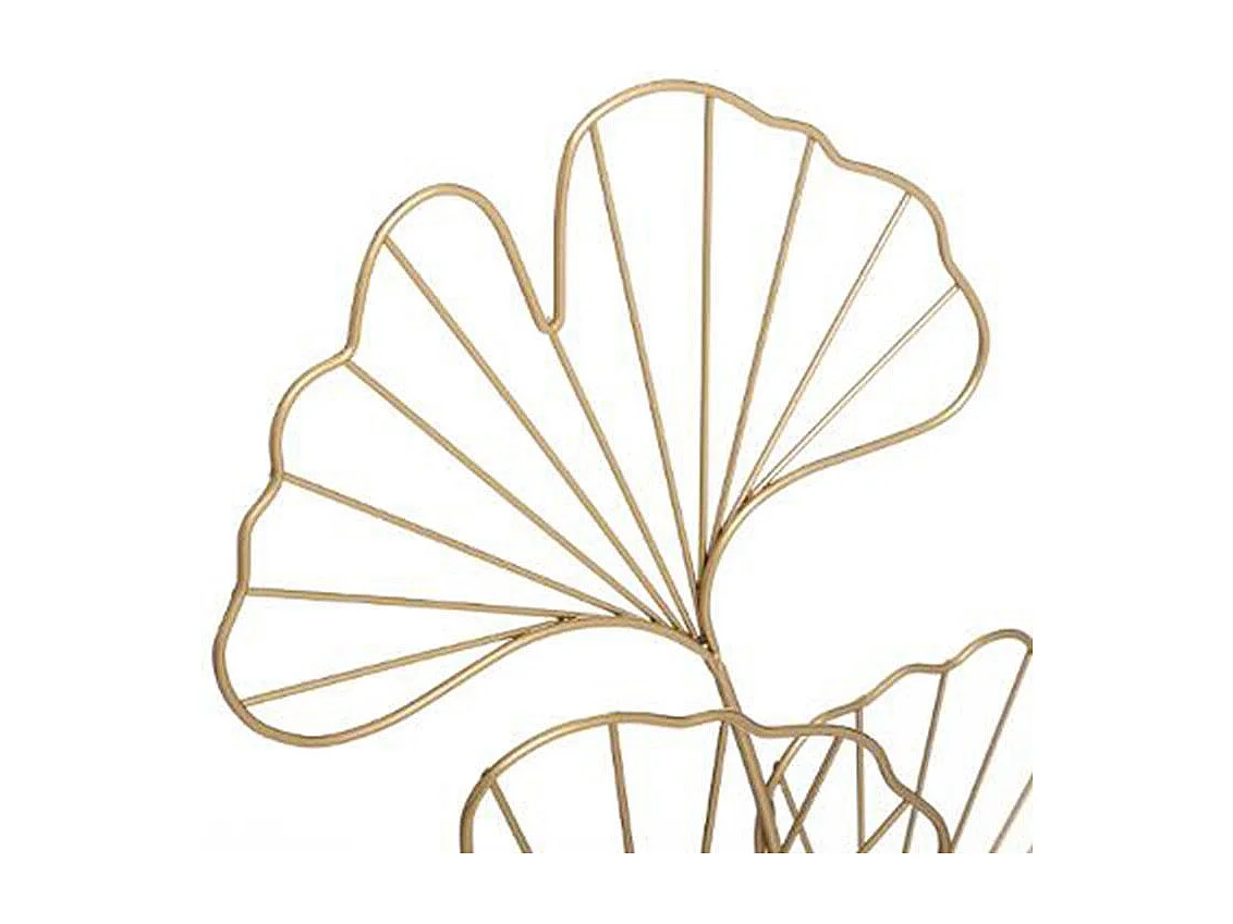 Décoration à Poser "Feuilles Ginko" 56cm Or