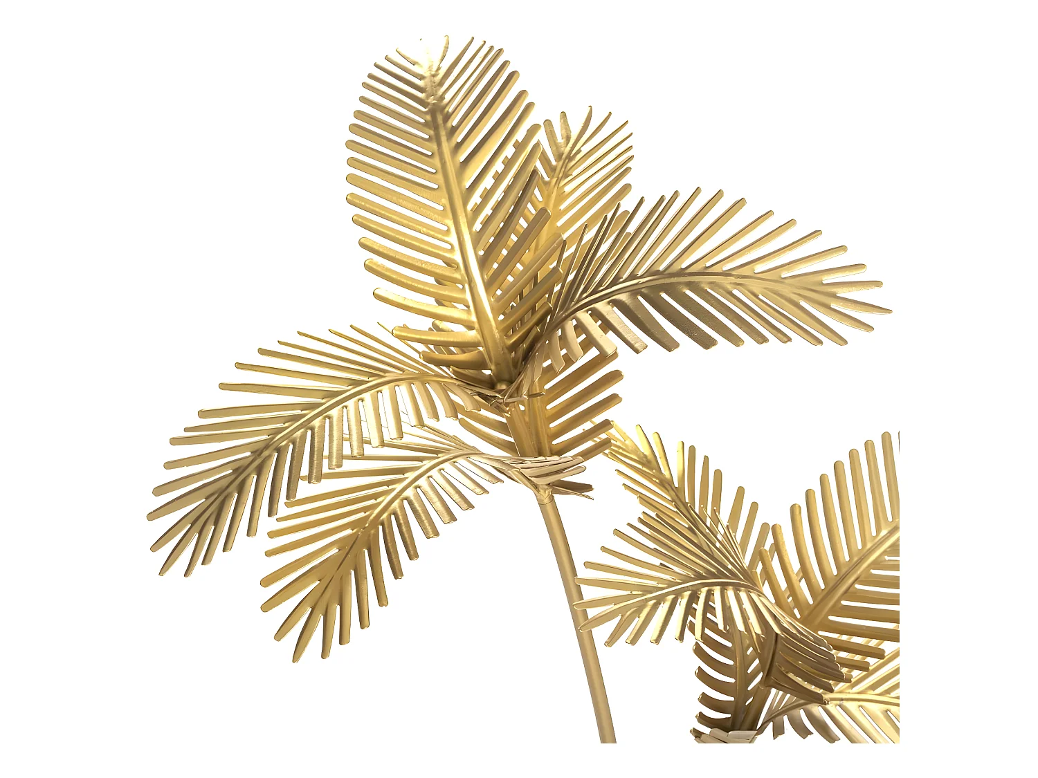Objet décoratif Palmier en Métal Or Grand Modèle H 110.5 cm