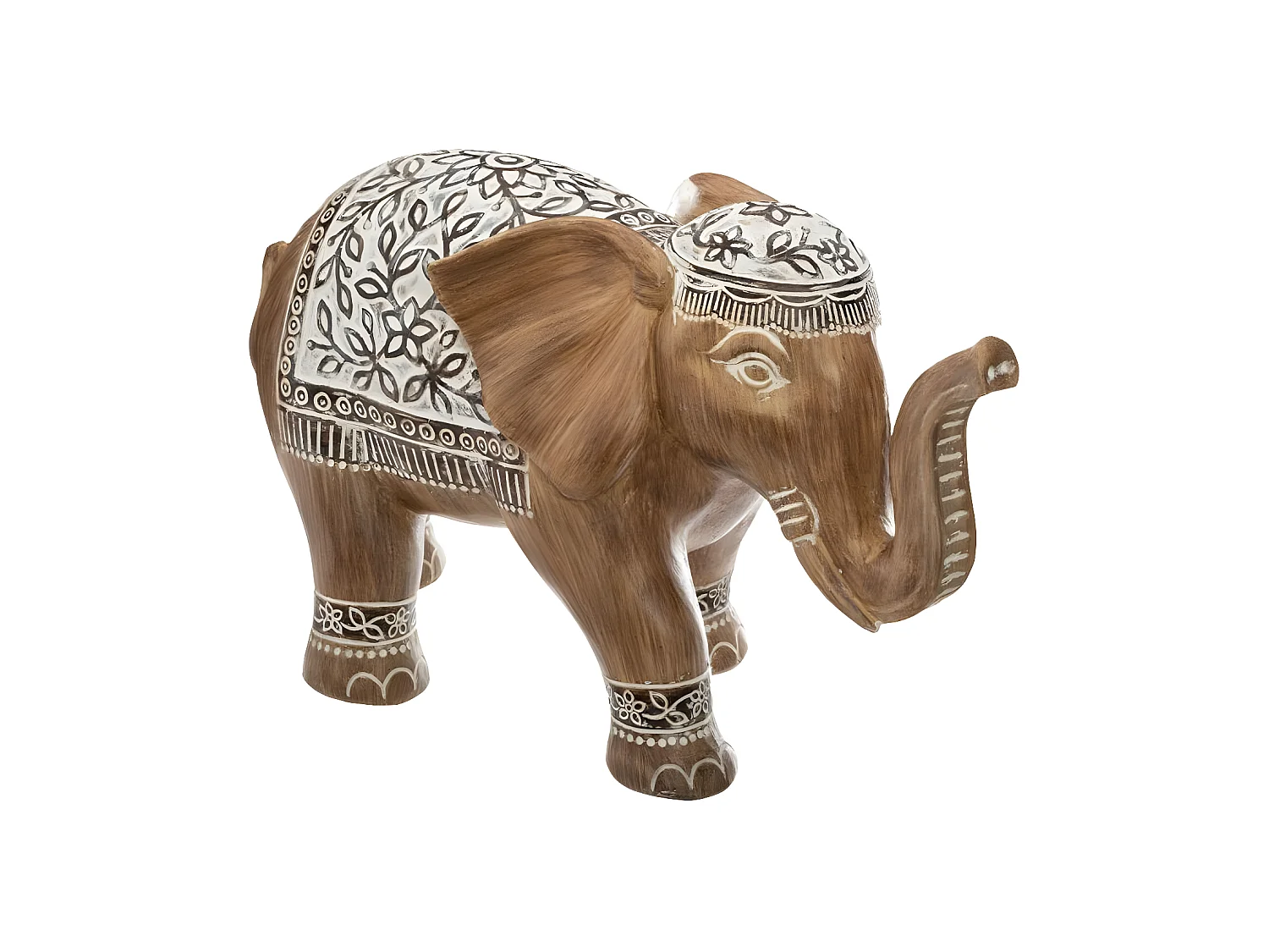 Statue Déco en Résine "Eléphant" 11cm Naturel