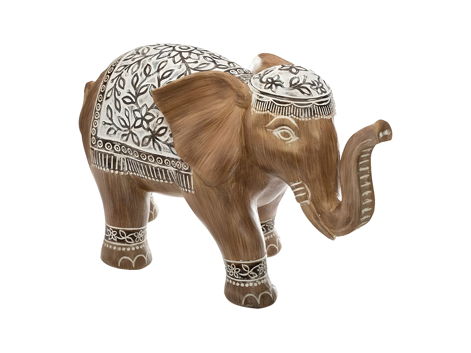 Statue Déco en Résine "Eléphant" 11cm Naturel