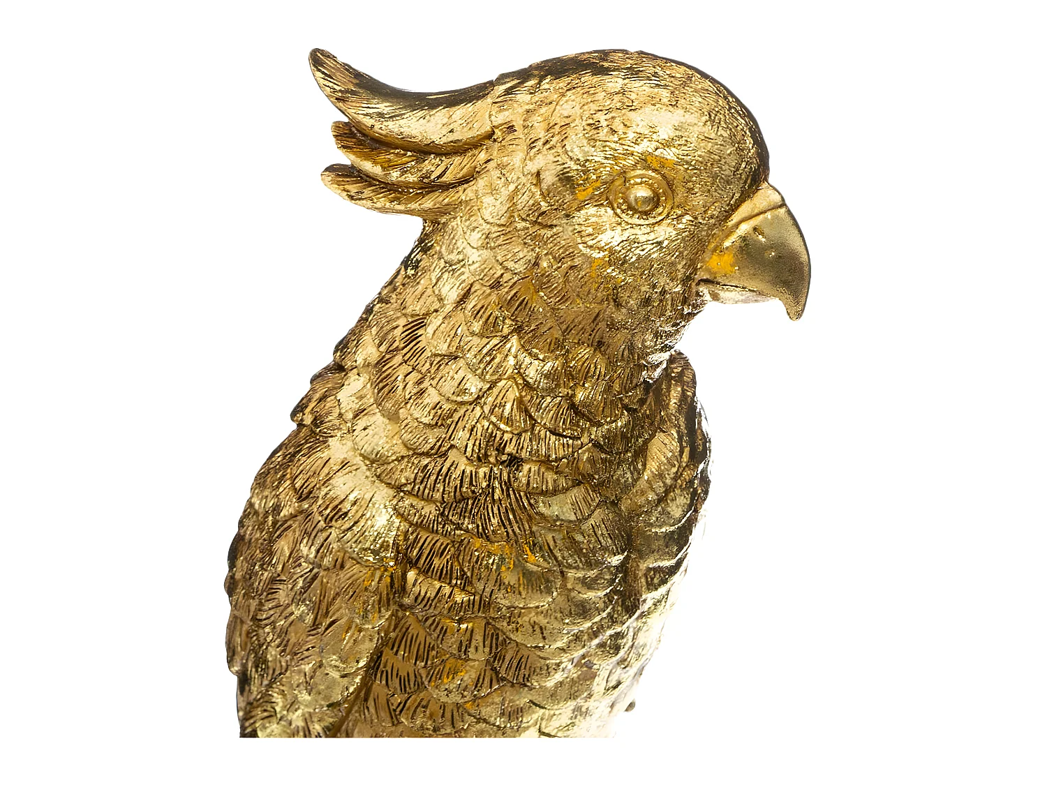 Statuette Déco "Perroquet" 33cm Or