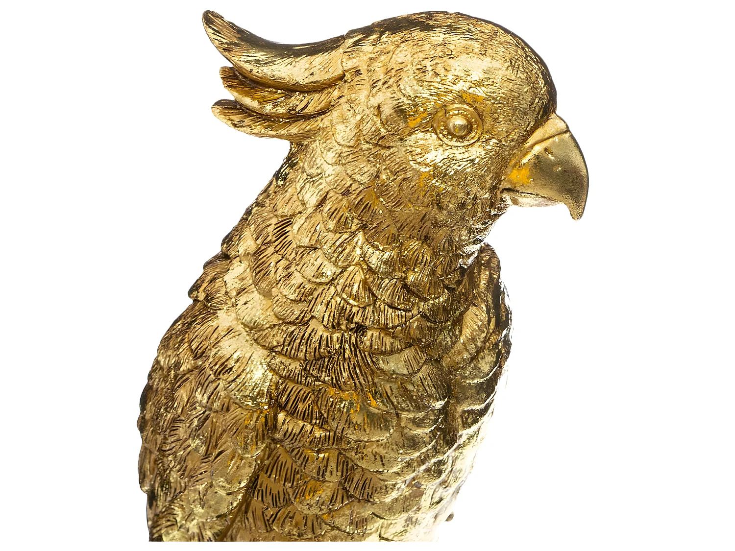 Statuette Déco "Perroquet" 33cm Or
