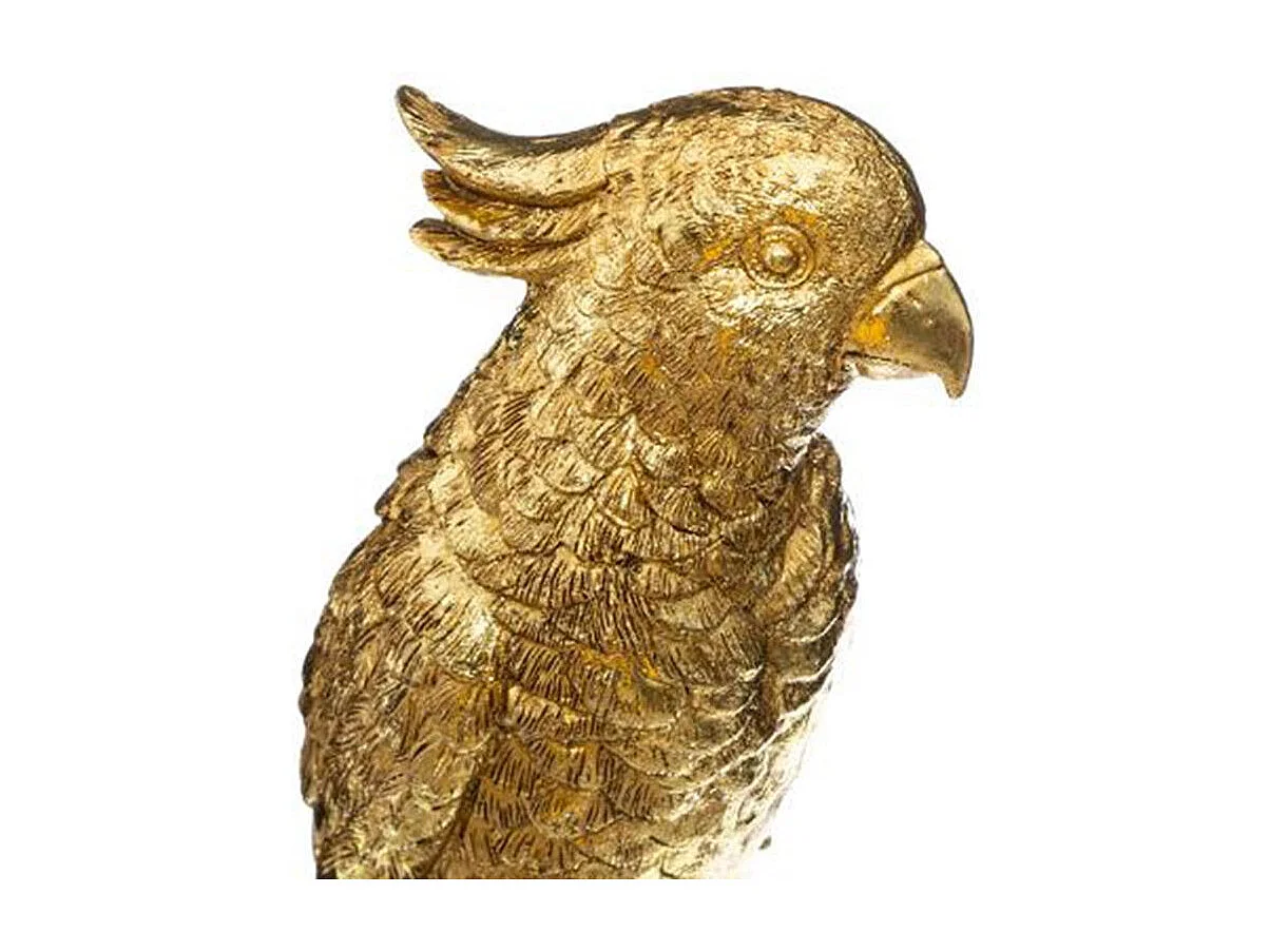 Statuette Déco "Perroquet" 33cm Or