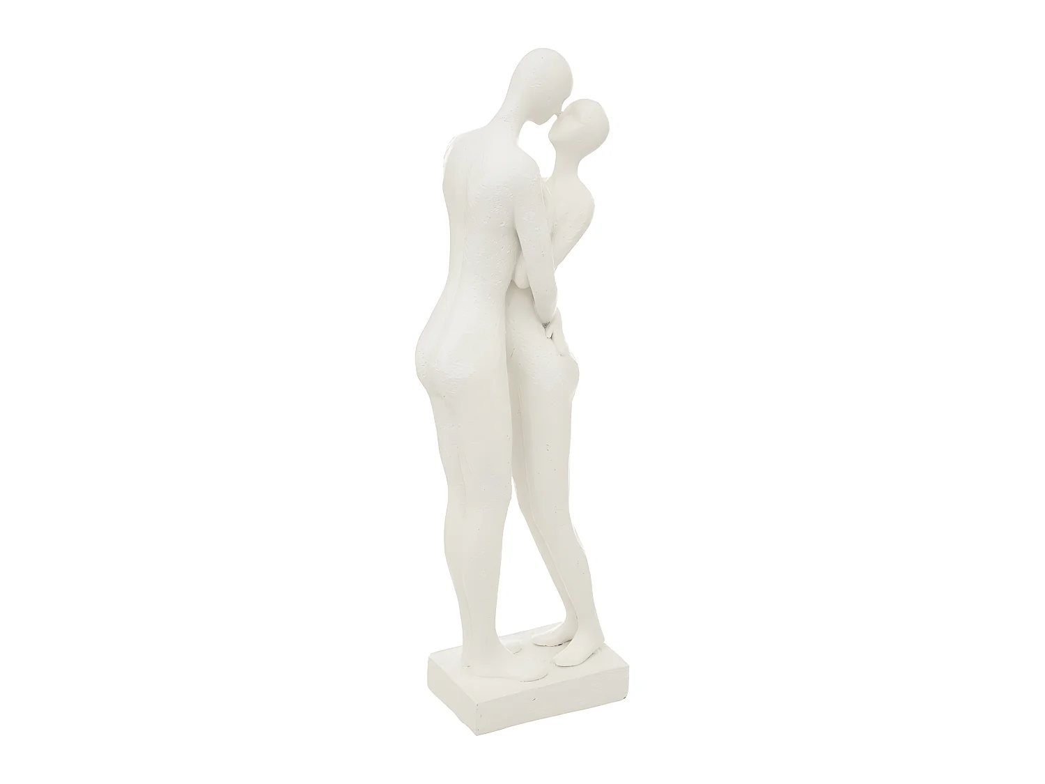 Statuette Couple en résine Blanche H 33 cm