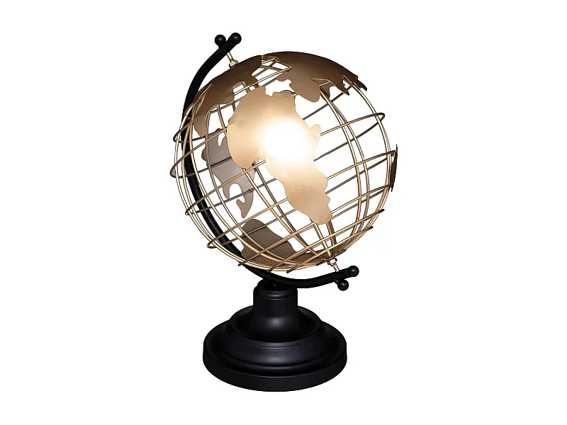 Globe à Poser en Métal "Loft" 28cm Or & Noir